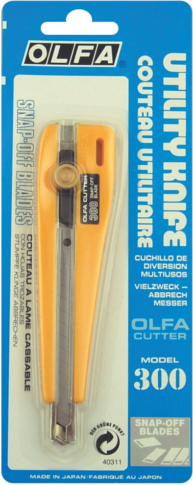 Olfa Cutter & Blades Utility Knife 300 Premium Hardware for Door Cabinet Window Furniture and Interior Use